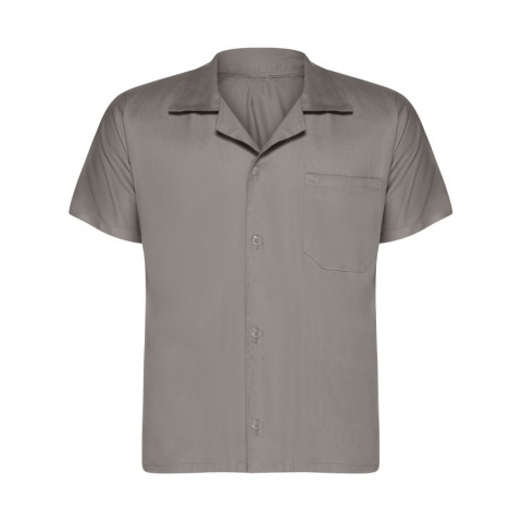 Camisa m/curta com botões brim cinza (GG)